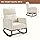 Yaheetech Rocking Chair, Modern Glider Chair, Recliner Armchair with Wood Legs and Side Pocket, Nursery Rocking Accent Chair with High Back for Living Room Bedroom, Beige