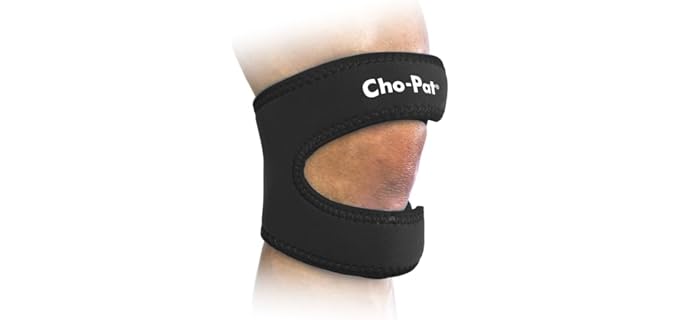 Cho-Pat Dual Action Double-Layer Adjustable Knee Strap, Pain Relief for Chondromalacia, Osgood Schlatter’s, Tendonitis, and Meniscus Tears, X-Small