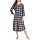 Latuza Women's Plaid Flannel Nightgown Warm Cotton Midi Nightgown 2X NavyRedPlaid