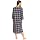 Latuza Women's Plaid Flannel Nightgown Warm Cotton Midi Nightgown 2X NavyRedPlaid
