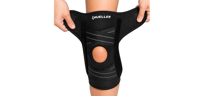 MUELLER Sports Medicine Adjustable Knee Brace, Knee Support for Arthritis Pain, Knee Sprains, ACL, MCL Joint Instability & Injury Recovery, Compression Stabilizer for Walking, Running, Sports & Daily Activities, One Size Fits Most
