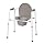 MedPro Homecare Commode Chair with Adjustable Height, Convenient and Safer Toilet Alternative, Durable and Rust Resistant, 7 Height Adjustments, Molded Plastic Armrests, Gray, 1 Count (Pack of 1)
