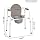 MedPro Homecare Commode Chair with Adjustable Height, Convenient and Safer Toilet Alternative, Durable and Rust Resistant, 7 Height Adjustments, Molded Plastic Armrests, Gray, 1 Count (Pack of 1)