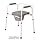 MedPro Homecare Commode Chair with Adjustable Height, Convenient and Safer Toilet Alternative, Durable and Rust Resistant, 7 Height Adjustments, Molded Plastic Armrests, Gray, 1 Count (Pack of 1)