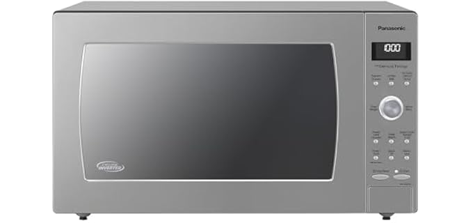 Panasonic Microwave Oven with Cyclonic Wave Inverter Technology, 1250W, 2.2 cu.ft. Countertop Microwave with Genius Sensor One-Touch Cooking – NN-SD975S (Stainless Steel/Silver)
