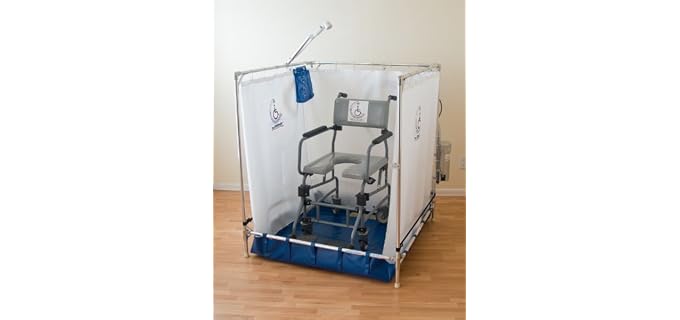 Portable Wheelchair Safe Shower Stall (Made in the USA, 10-year warranty on frame)