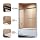 SUNNY SHOWER 60 x 62 Inch Semi Frameless Sliding Bathtub Shower Clear Tempered Glass Door with Aluminum Long Towel Bar Rail, Black Hardware