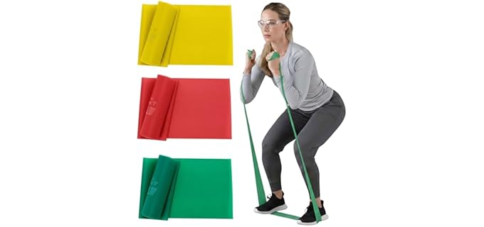 THERABAND Resistance Bands Set, Band, Exercise, Workout, Yellow/Red/Green | Band, Exercise, Workout
