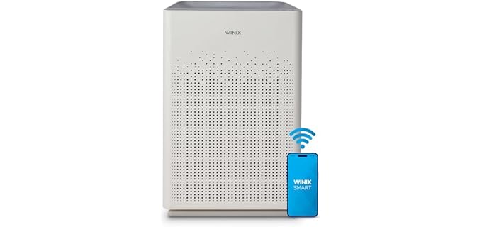 WINIX AM90 Air Purifier for Home Large Room Up to 1740 Ft² in 1 Hr With Air Quality Monitor, True HEPA, Carbon Filter and Auto Mode, Captures Pet Allergies, Smoke, Dust